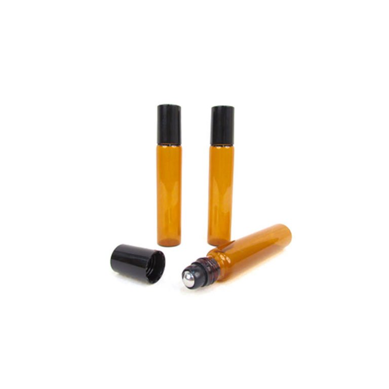 Amber Glass Roller Bottles (3-pc set)
