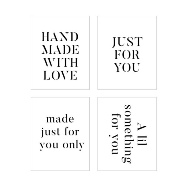 Hand Made With Love Labels