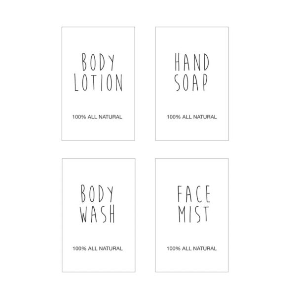 Toiletries Label Tags
