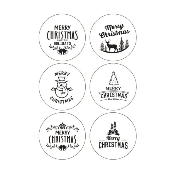 Christmas Label Circle Tags