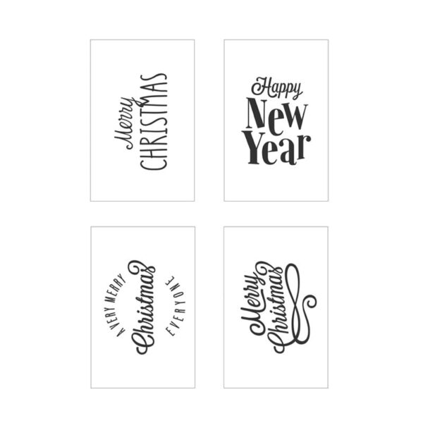Christmas Label Rectangle Tags
