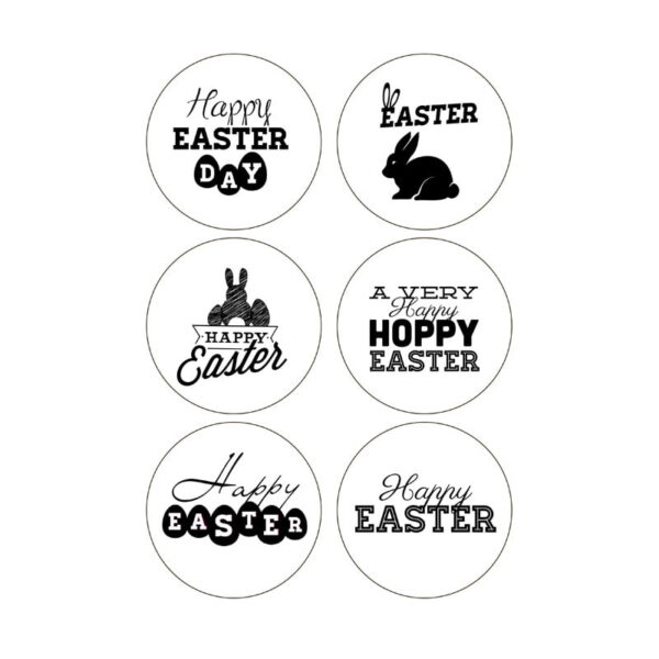 Easter Day Label Circle Tags