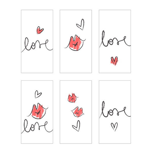 Love & Kisses Label Tags