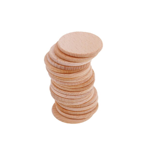 Natural Round Wood Discs (Set of 5)