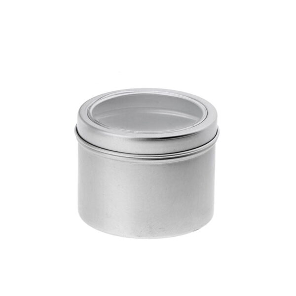 Aluminum Tin Can with Transparent Lid (Set of 5)