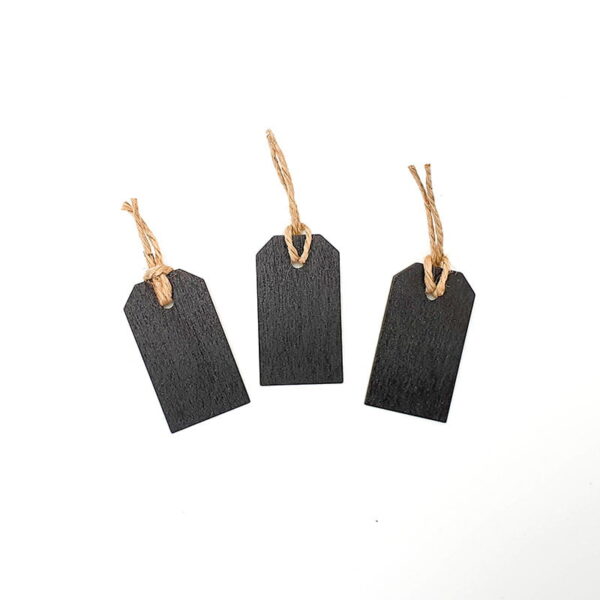 Black Wooden Gift Tags (Set of 5)