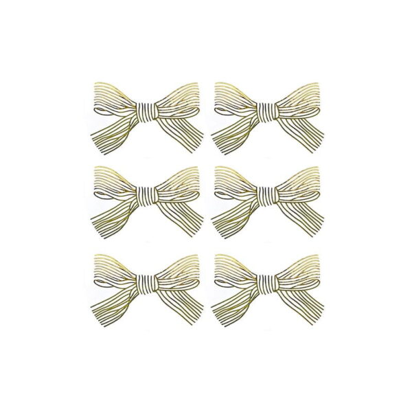 Gold Bow Stickers
