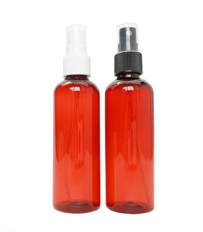 100ml red amber mist bottle with round neck