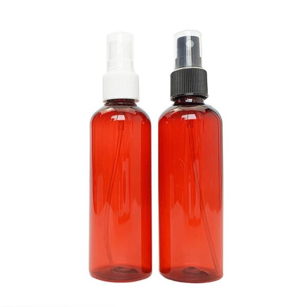 100ml red amber mist bottle with round neck
