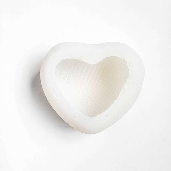 3D Single Heart Textured Silicone Mold