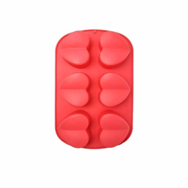 6 Peachy Hearts Silicone Mold