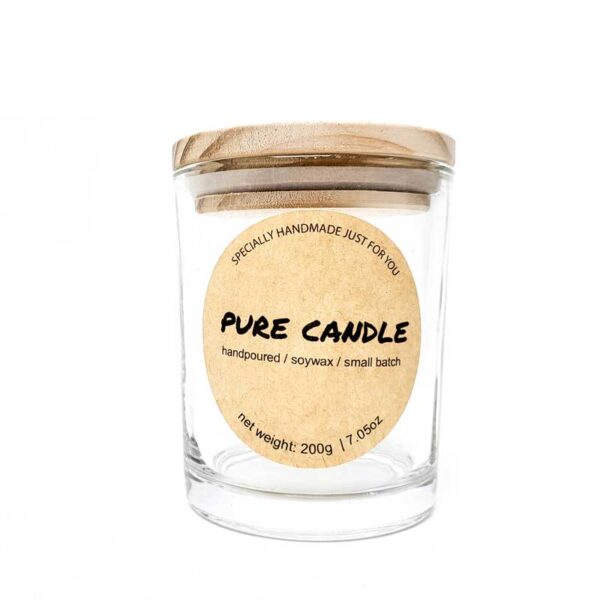 Round Candle Kraft Sticker