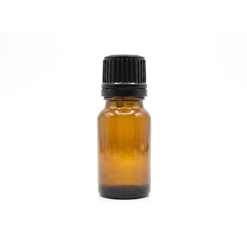 amberbottle_10ml 10ml Amber Glass Dropper Bottle with Black Cap - Image 1